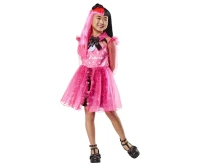 Role-play set for kids Draculaura digital printed dress with satin bow and hair band, size L